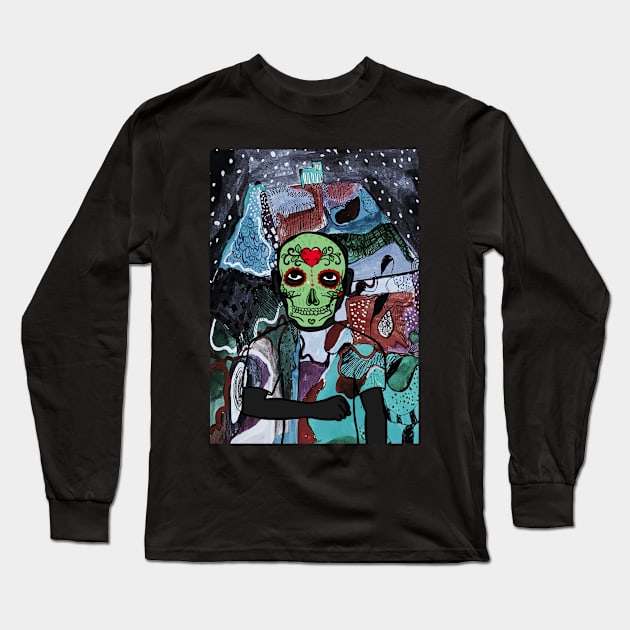 Explore NFT Character - MaleMask Mystery Night with Mexican Eyes on TeePublic Long Sleeve T-Shirt by Hashed Art